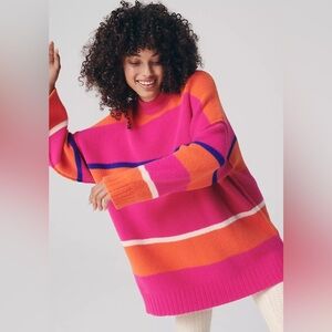 Free People Vibrant Striped Sweater